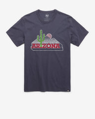 ARIZONA WILDCATS CACTUS VINTAGE PREMIER '47 FRANKLIN TEE ATLAS BLUE