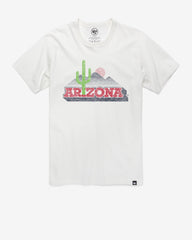 ARIZONA WILDCATS CACTUS VINTAGE PREMIER '47 FRANKLIN TEE WHITE WASH