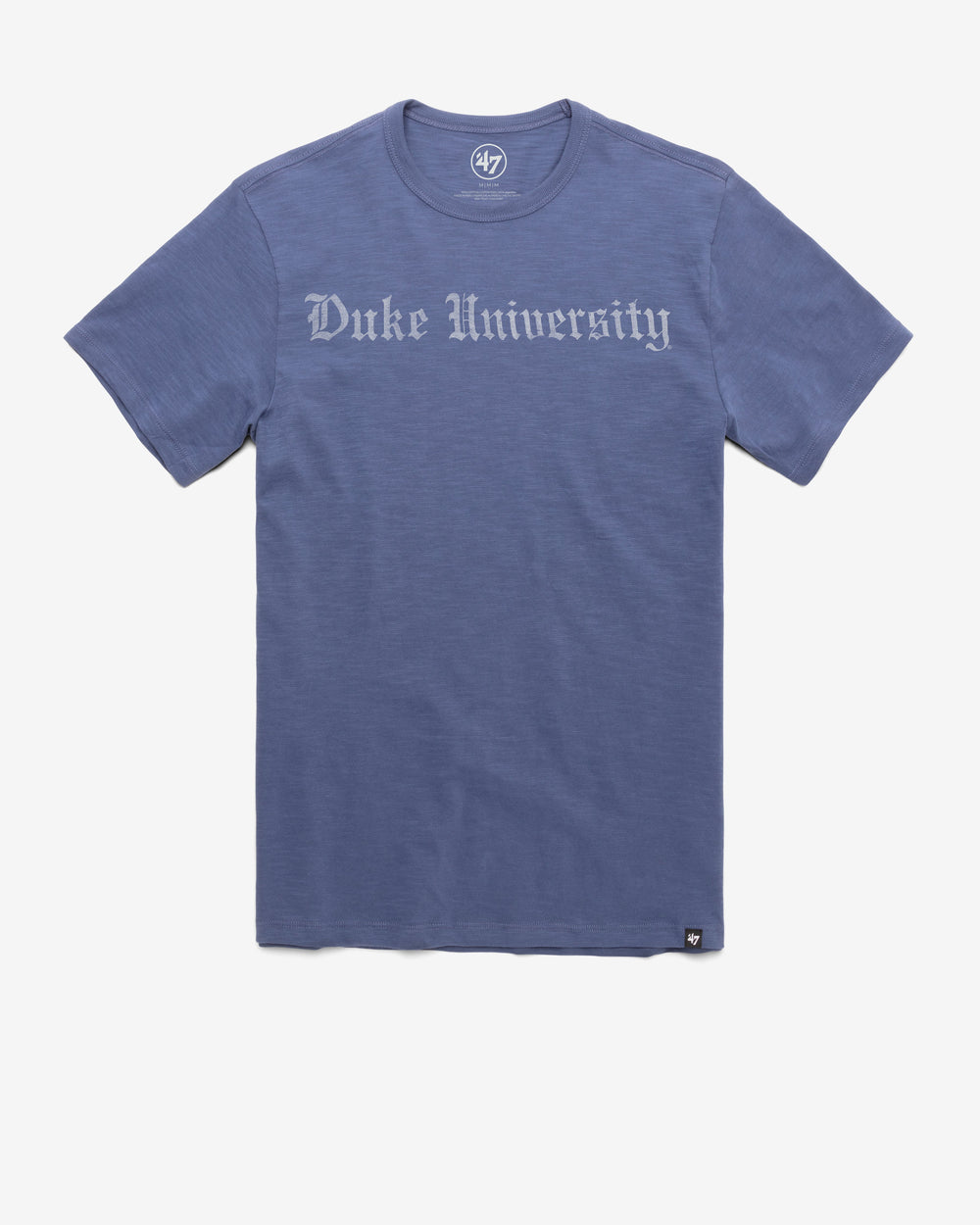 DUKE BLUE DEVILS GRIT WORDMARK '47 SCRUM TEE BLEACHER BLUE