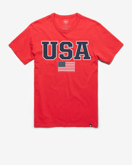 UNITED STATES USA BLOCK '47 FRANKLIN TEE RACER RED