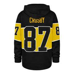 PITTSBURGH PENGUINS SIDNEY CROSBY '47 RUN POINT LACER HOOD JET BLACK