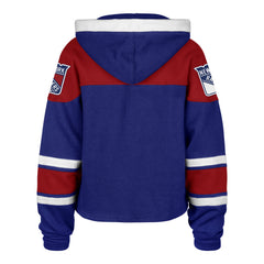 NEW YORK RANGERS CROPPED SUPERIOR '47 LACER HOOD WOMENS ROYAL