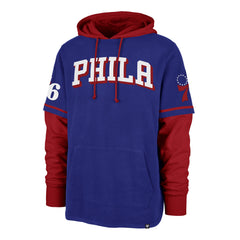 PHILADELPHIA 76ERS TRIFECTA '47 SHORTSTOP PULLOVER HOOD ROYAL
