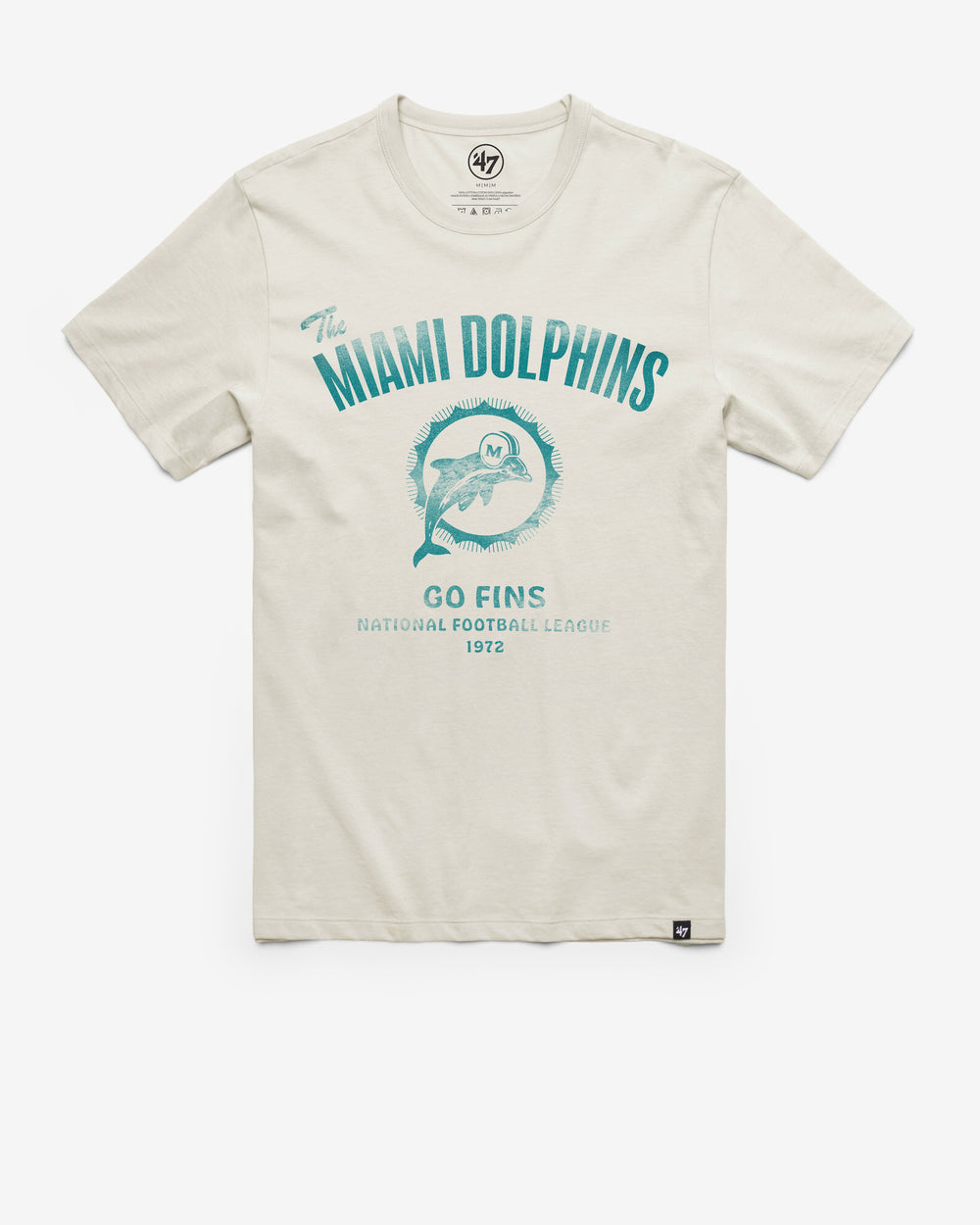MIAMI DOLPHINS HISTORIC WIDE OPEN '47 FRANKLIN TEE DUNE