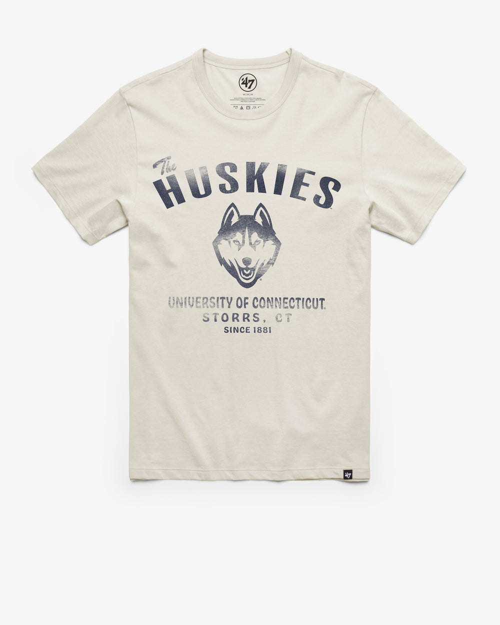 CONNECTICUT HUSKIES UCONN WIDE OPEN '47 FRANKLIN TEE DUNE