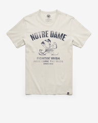 NOTRE DAME FIGHTING IRISH VINTAGE WIDE OPEN '47 FRANKLIN TEE DUNE