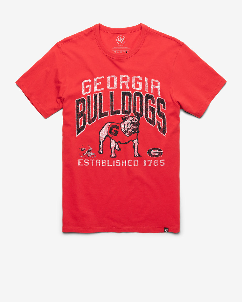 GEORGIA BULLDOGS '47 TURNED UP FRANKLIN TEE RACER RED