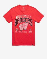 WISCONSIN BADGERS TURNED UP '47 FRANKLIN TEE RACER RED