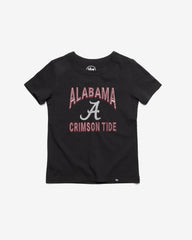 ALABAMA CRIMSON TIDE FAN OUT '47 FRANKLIN TEE KIDS FLINT BLACK