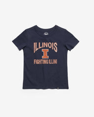 ILLINOIS FIGHTING ILLINI FAN OUT '47 FRANKLIN TEE KIDS ATLAS BLUE