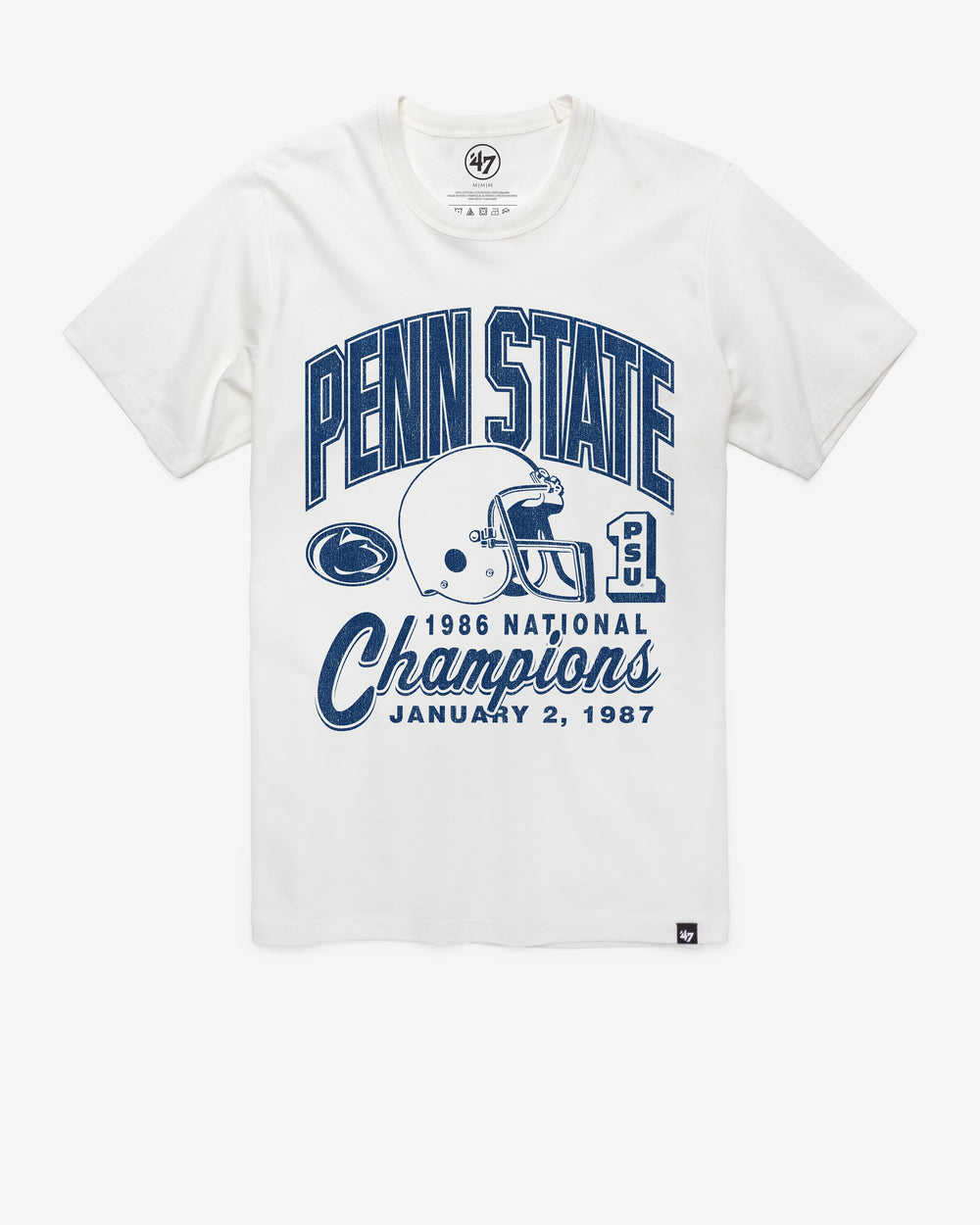 PENN STATE NITTANY LIONS MONOCHROME '47 FRANKLIN TEE WHITE WASH