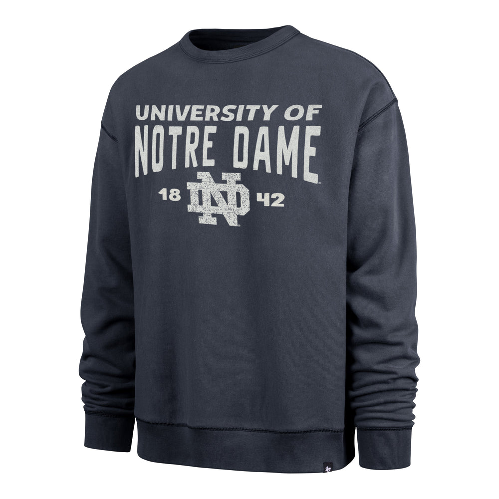 NOTRE DAME FIGHTING IRISH DUSTED WINDSOR '47 RIVER CREW DUSTED MIDNIGHT