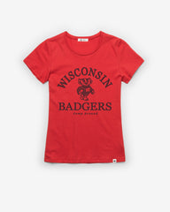 WISCONSIN BADGERS FRESH START '47 FRANKIE TEE WOMENS RACER RED