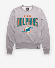 MIAMI DOLPHINS TEAM ELEMENTS ARCH '47 HEADLINE CREW SLATE GREY