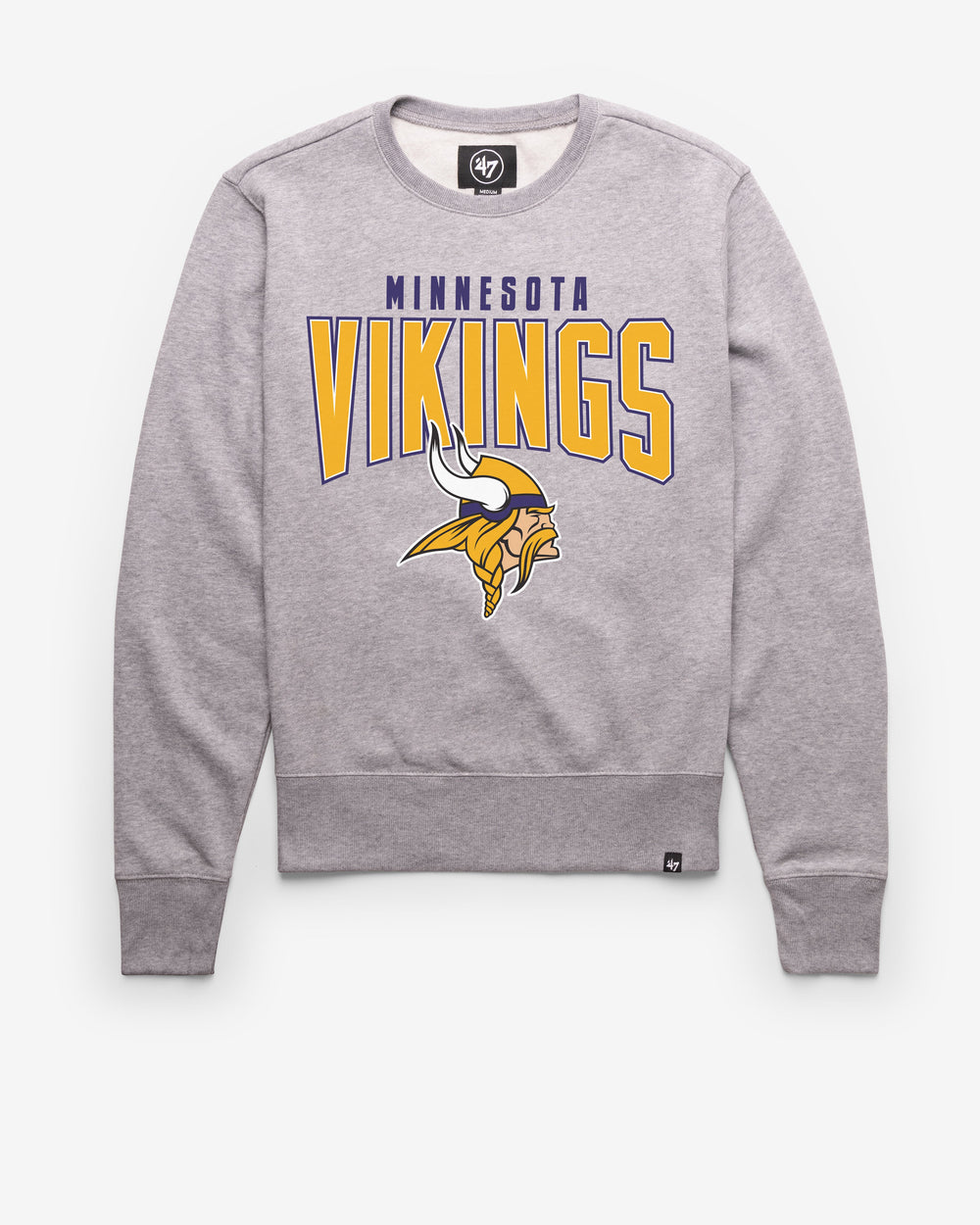 MINNESOTA VIKINGS TEAM ELEMENTS ARCH '47 HEADLINE CREW SLATE GREY