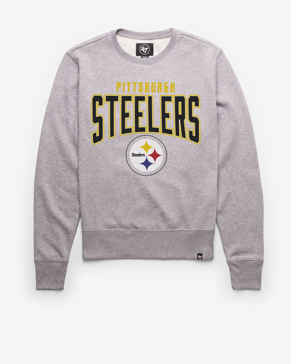 PITTSBURGH STEELERS TEAM ELEMENTS ARCH '47 HEADLINE CREW SLATE GREY