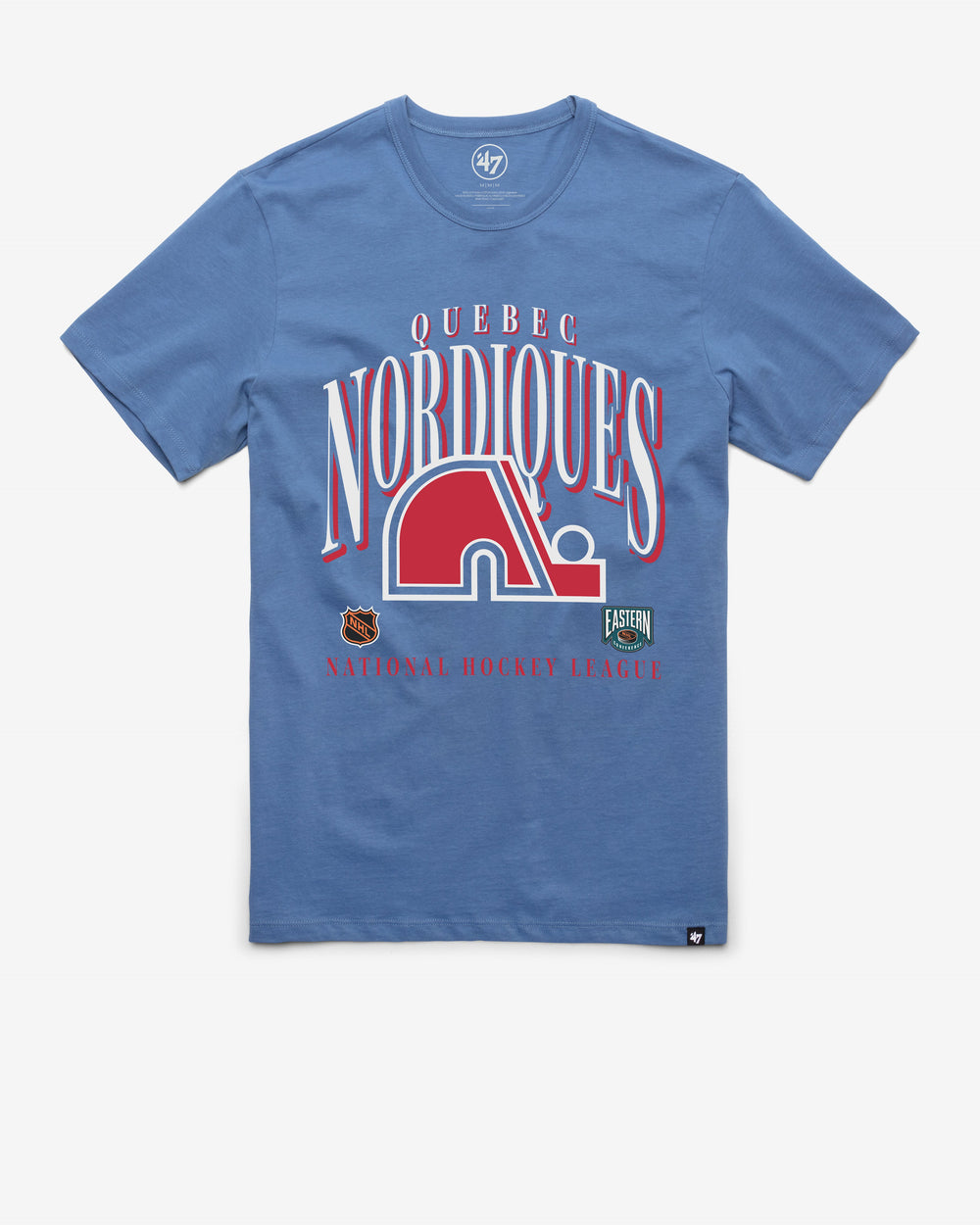 QUEBEC NORDIQUES VINTAGE CREASE '47 FRANKLIN TEE CADET BLUE