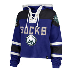 MILWAUKEE BUCKS CITY EDITION CROPPED SUPERIOR '47 LACER HOOD WOMENS ROYAL