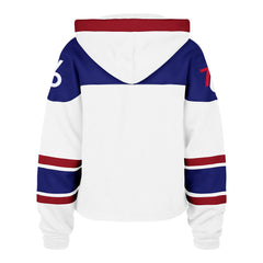PHILADELPHIA 76ERS CITY EDITION CROPPED SUPERIOR '47 LACER HOOD WOMENS WHITE WASH