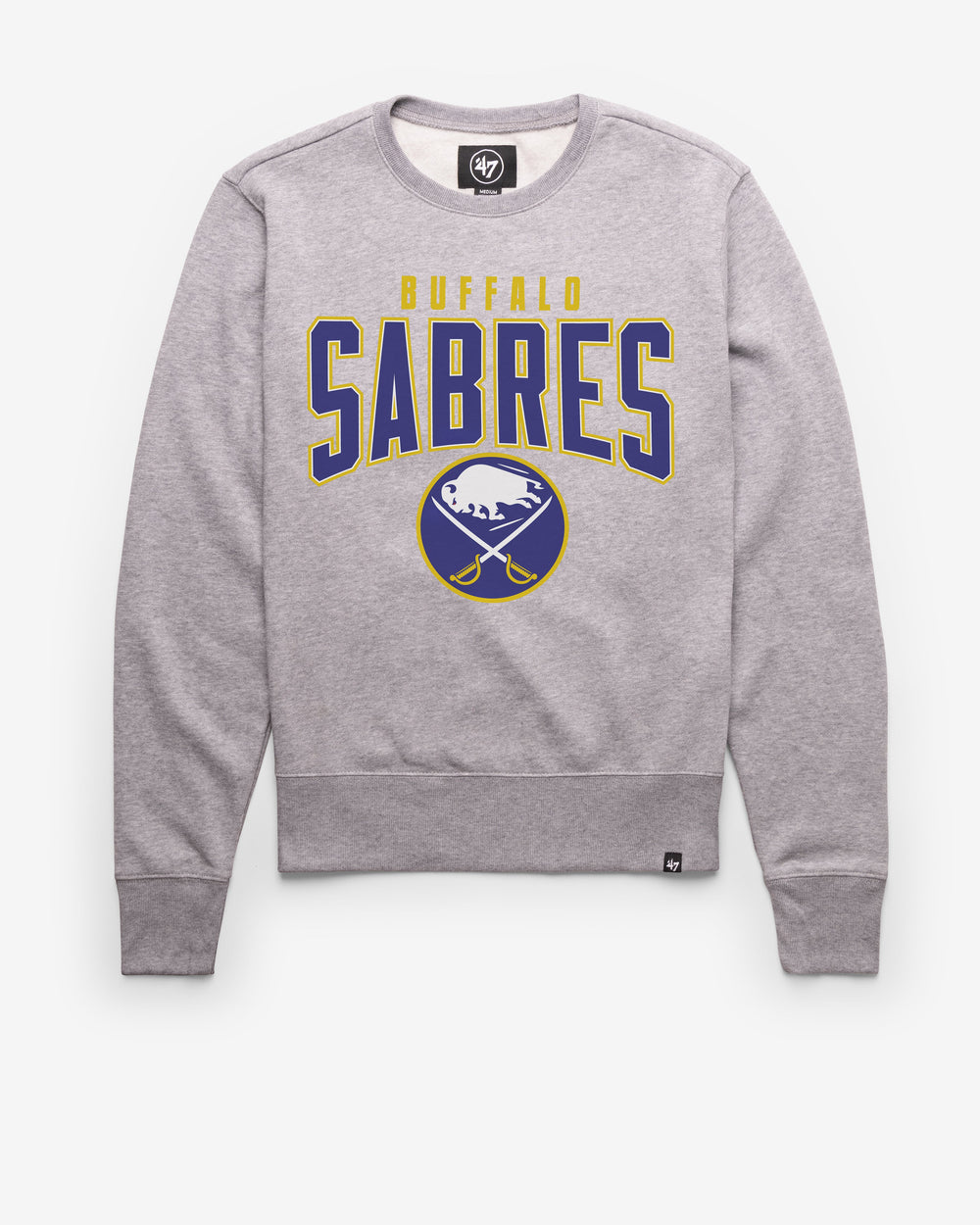 BUFFALO SABRES TEAM ELEMENTS ARCH '47 HEADLINE CREW SLATE GREY