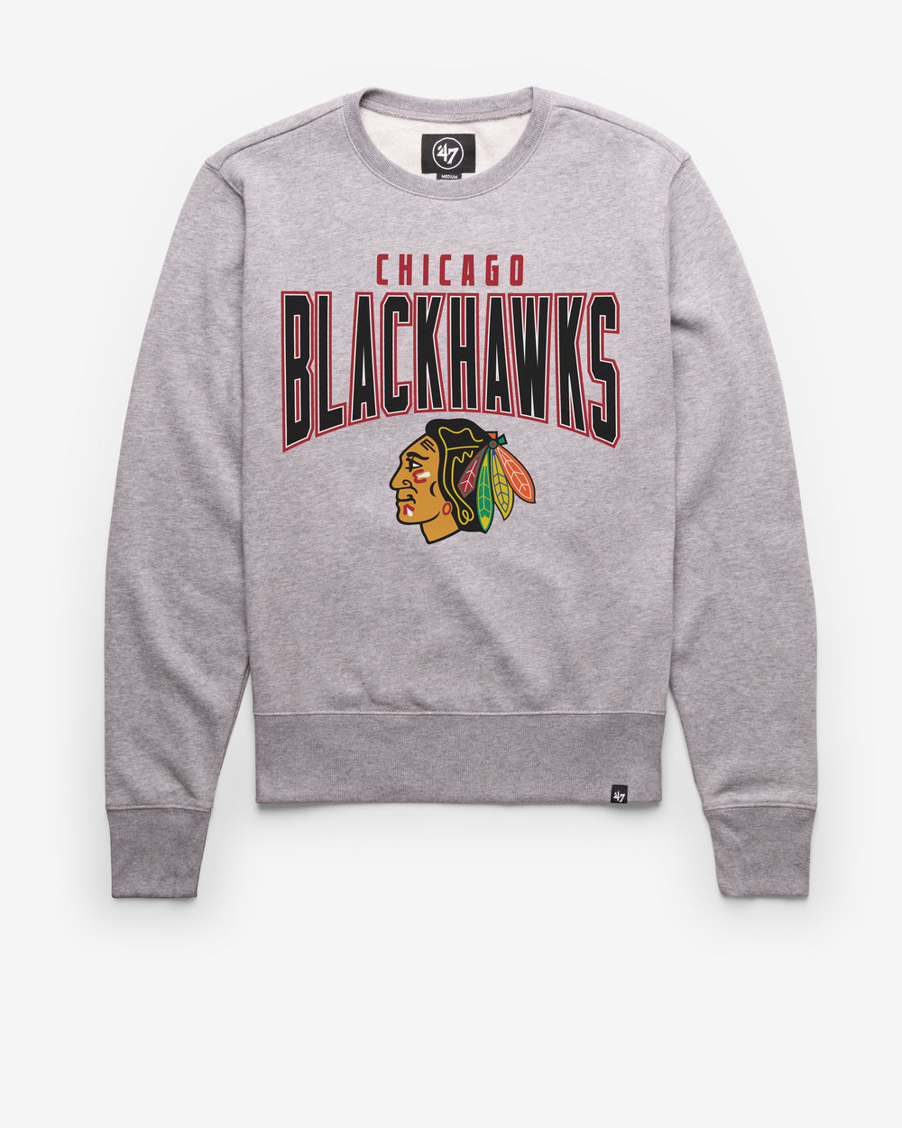 CHICAGO BLACKHAWKS TEAM ELEMENTS ARCH '47 HEADLINE CREW SLATE GREY