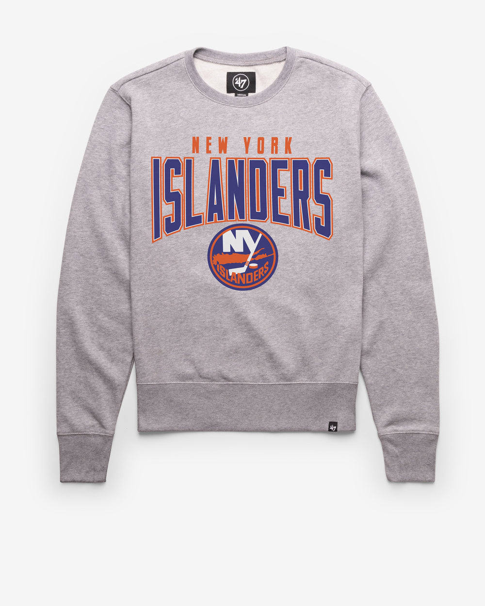 NEW YORK ISLANDERS TEAM ELEMENTS ARCH '47 HEADLINE CREW SLATE GREY