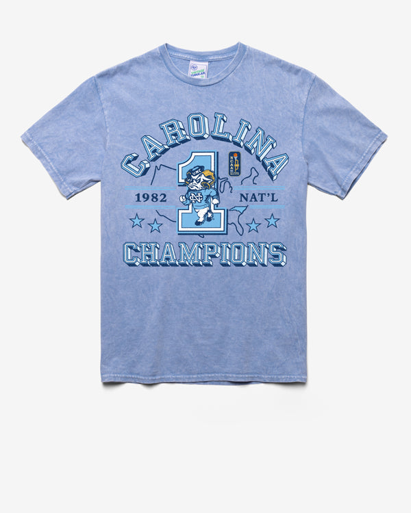 NORTH CAROLINA TAR HEELS UNC H-CHAMPS LOCKER VINTAGE '47 TUBULAR TEE DT SKY BLUE