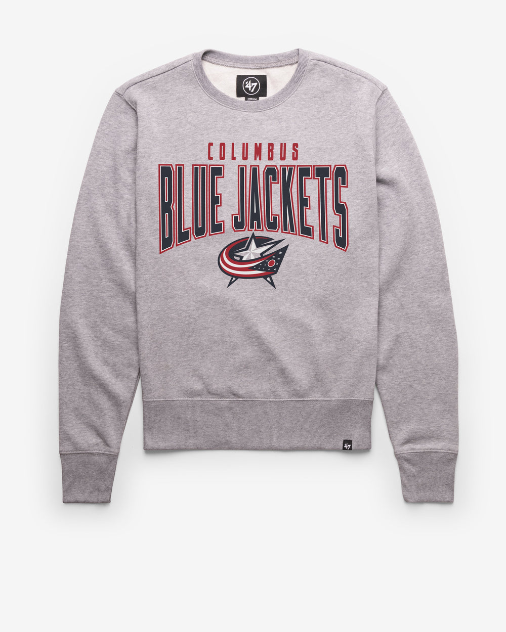 COLUMBUS BLUE JACKETS TEAM ELEMENTS ARCH '47 HEADLINE CREW SLATE GREY