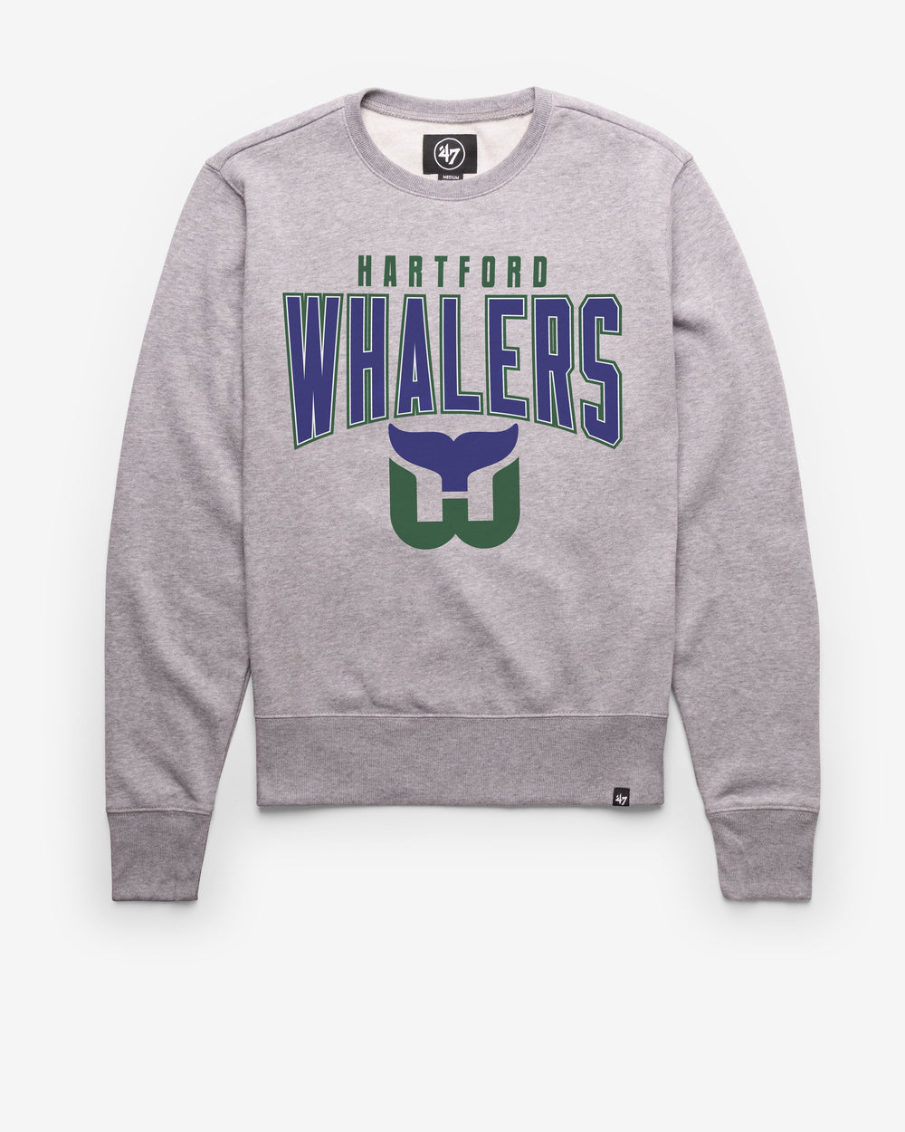 HARTFORD WHALERS VINTAGE TEAM ELEMENTS ARCH '47 HEADLINE CREW SLATE GREY