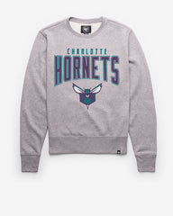 CHARLOTTE HORNETS TEAM ELEMENTS ARCH '47 HEADLINE CREW SLATE GREY