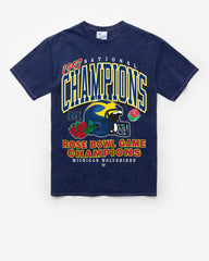 MICHIGAN WOLVERINES H-BOWLS LOCKER VINTAGE '47 TUBULAR TEE DT NAVY