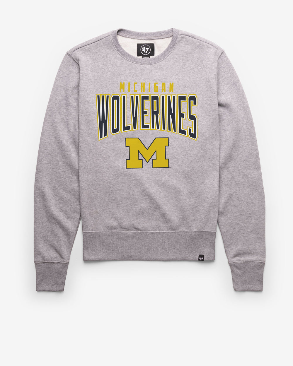MICHIGAN WOLVERINES TEAM ELEMENTS ARCH '47 HEADLINE CREW SLATE GREY