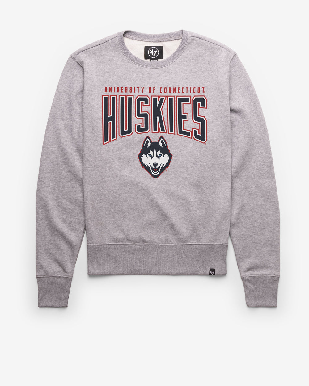 CONNECTICUT HUSKIES UCONN DOG TEAM ELEMENTS ARCH '47 HEADLINE CREW SLATE GREY