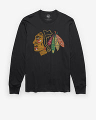 CHICAGO BLACKHAWKS PREMIER '47 FRANKLIN LONG SLEEVE TEE FLINT BLACK