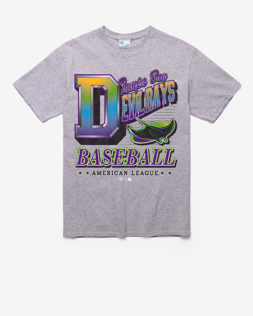 TAMPA BAY RAYS COOPERSTOWN LOCKER VINTAGE '47 TUBULAR TEE DT ATHLETIC HEATHER