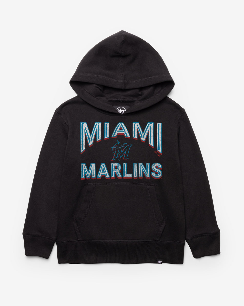 MIAMI MARLINS FAN OUT '47 HEADLINE HOOD KIDS JET BLACK