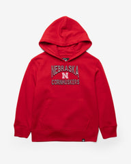 NEBRASKA CORNHUSKERS FAN OUT '47 HEADLINE HOOD KIDS RED