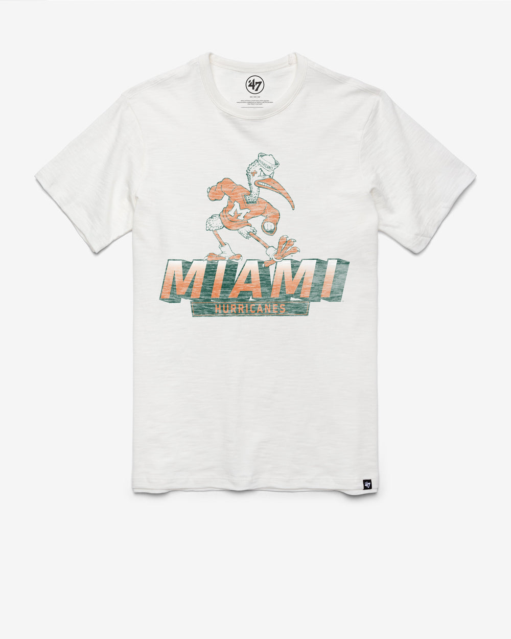 MIAMI HURRICANES VINTAGE TOPSIDE '47 SCRUM TEE WHITE WASH