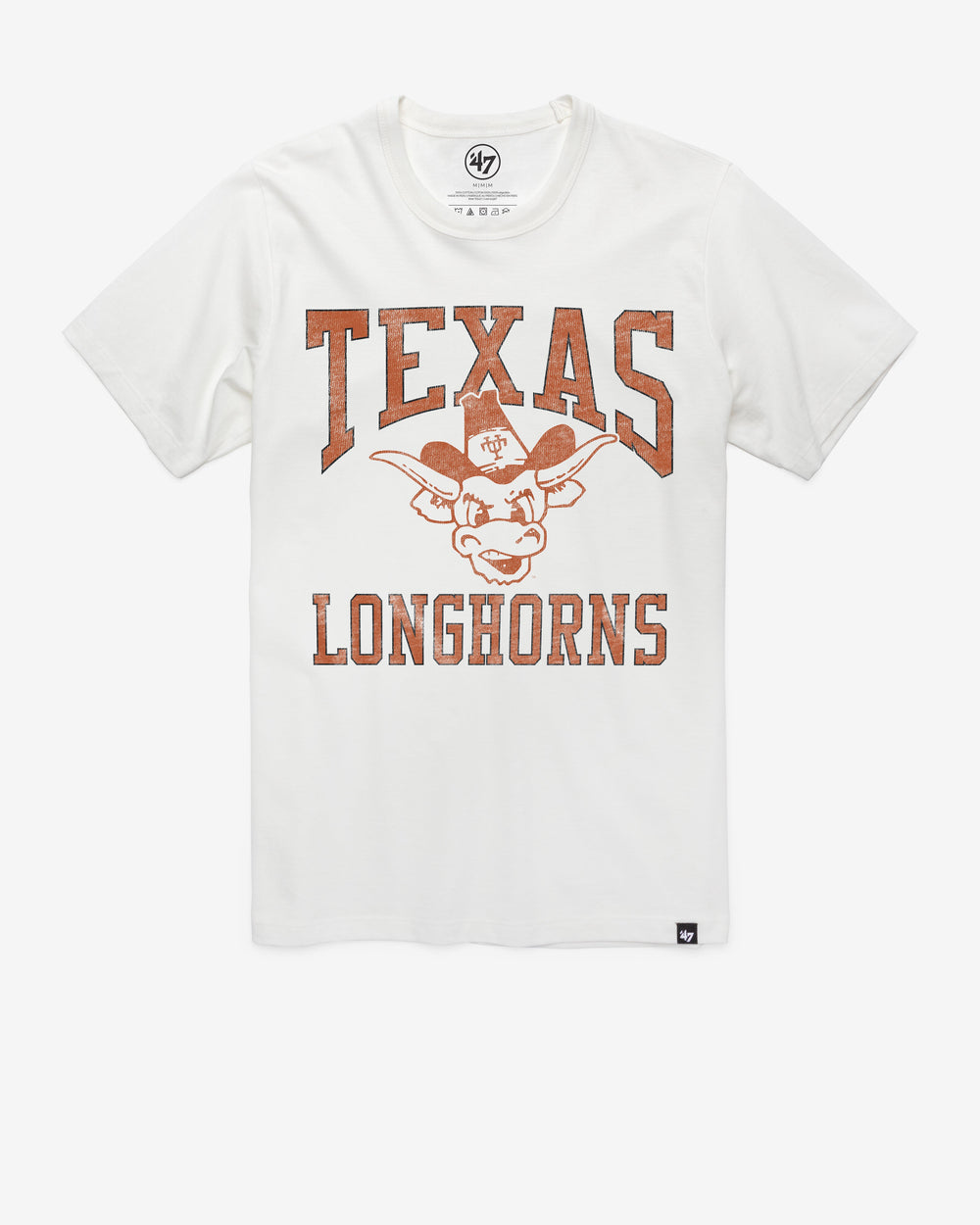 TEXAS LONGHORNS VINTAGE BIG UPS '47 FRANKLIN TEE WHITE WASH