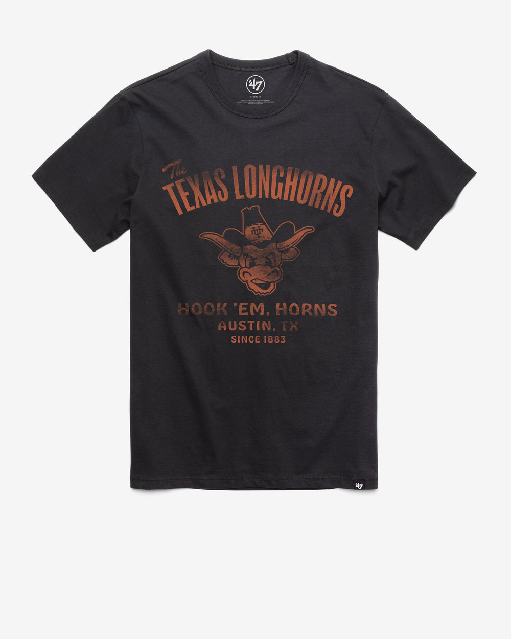 TEXAS LONGHORNS VINTAGE WIDE OPEN '47 FRANKLIN TEE FLINT BLACK