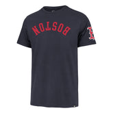 BOSTON RED SOX UPSIDE DOWN TWO PEAT '47 FRANKLIN TEE ATLAS BLUE