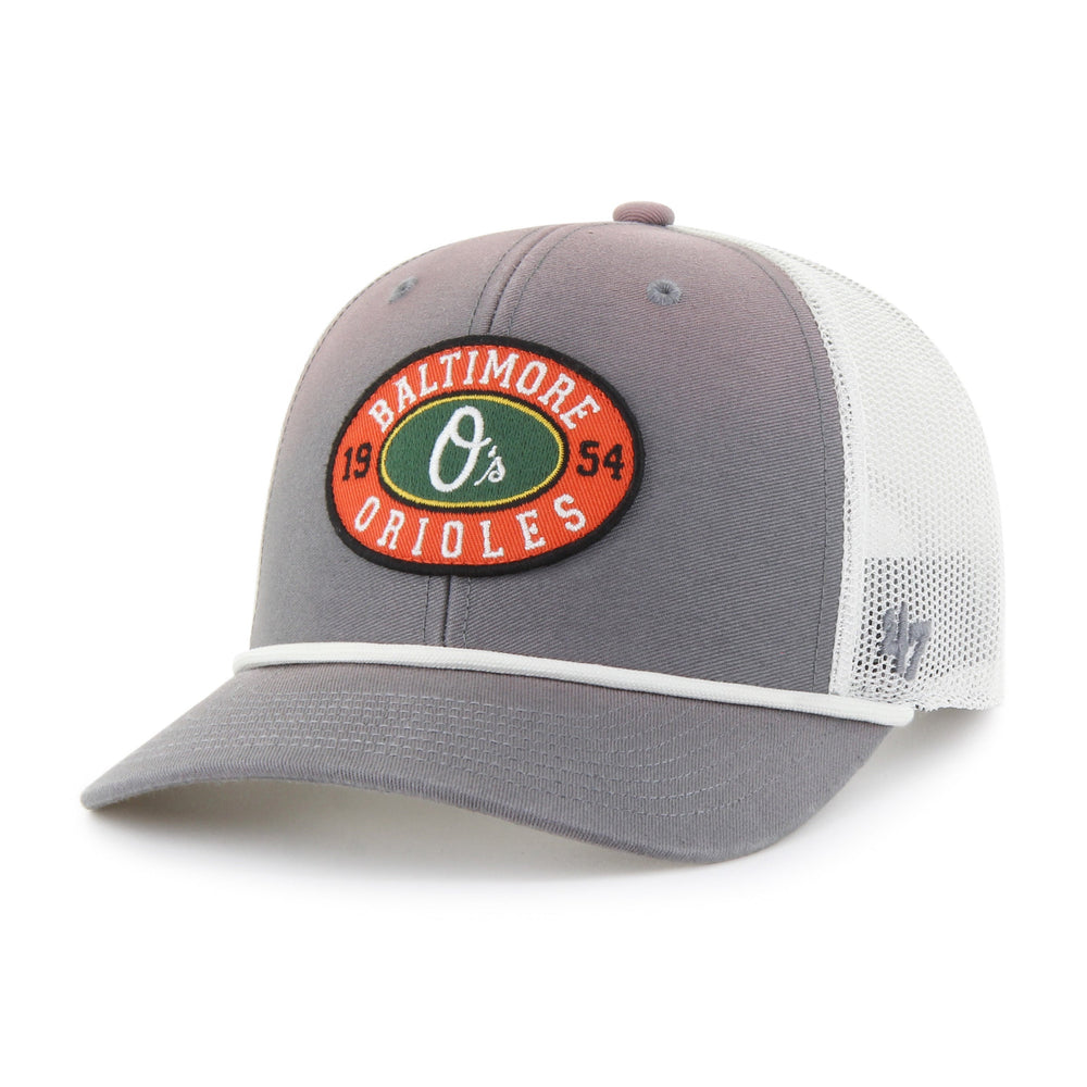 BALTIMORE ORIOLES TIDE SWEEP ROPE '47 TRUCKER DARK GRAY