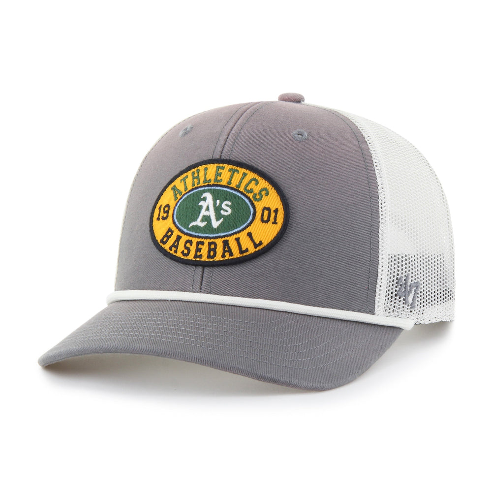 ATHLETICS BASEBALL TIDE SWEEP ROPE '47 TRUCKER DARK GRAY