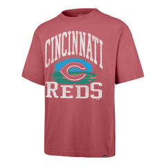 CINCINNATI REDS CLOUDFIELD MONTAUK '47 FOUNDATION TEE DUSTED CAYENNE