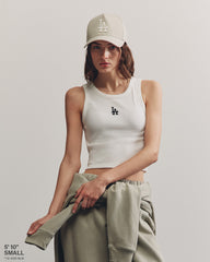 BALTIMORE ORIOLES MICRO EMB '47 BABY RIB TANK WOMENS SANDSTONE