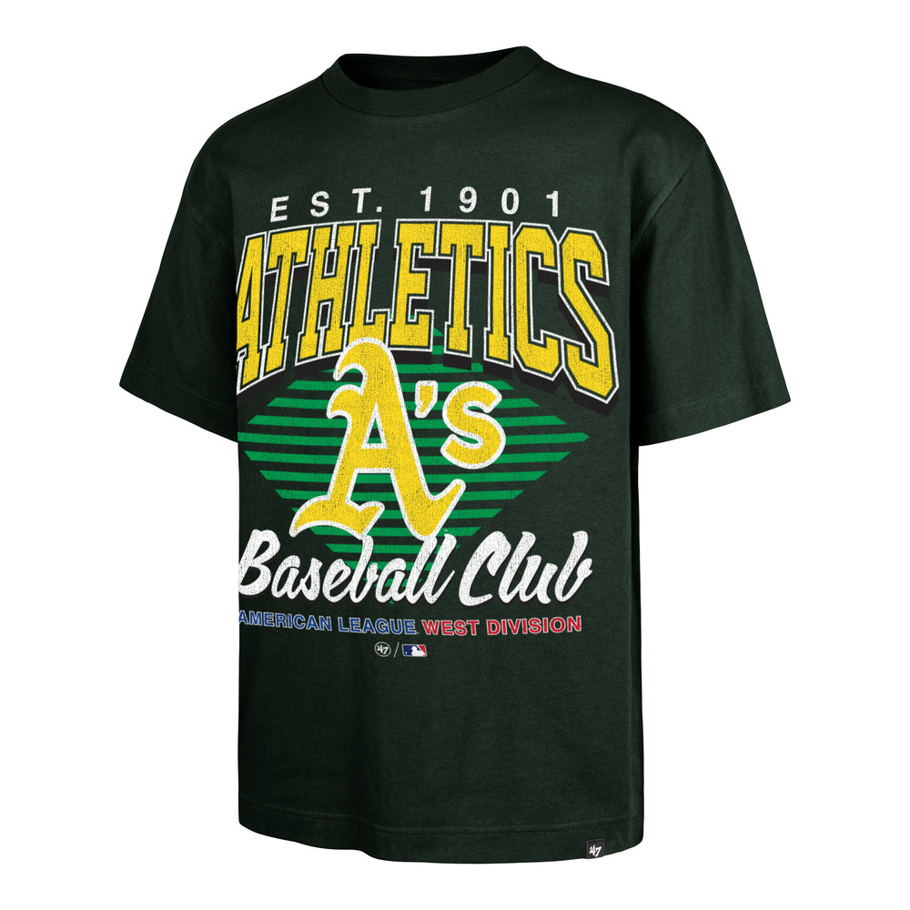 ATHLETICS BASEBALL EXTENDED PLAY '47 FOUNDATION TEE DARK GREEN