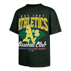 ATHLETICS BASEBALL EXTENDED PLAY '47 FOUNDATION TEE DARK GREEN