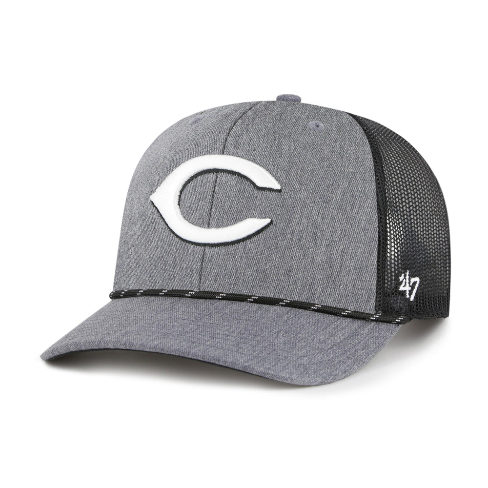 CINCINNATI REDS CARBON ROPE '47 TRUCKER CHARCOAL