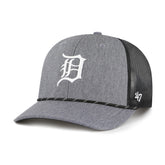 DETROIT TIGERS CARBON ROPE '47 TRUCKER CHARCOAL