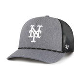 NEW YORK METS CARBON ROPE '47 TRUCKER CHARCOAL